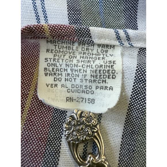 Loafers By Reed St James Mens Shirt Sz L Striped Wrinkle Resistant Long Sleeve - Picture 8 of 8